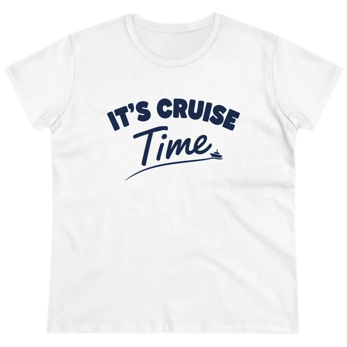 Its Cruise Time Celebration Ladies Tee in White