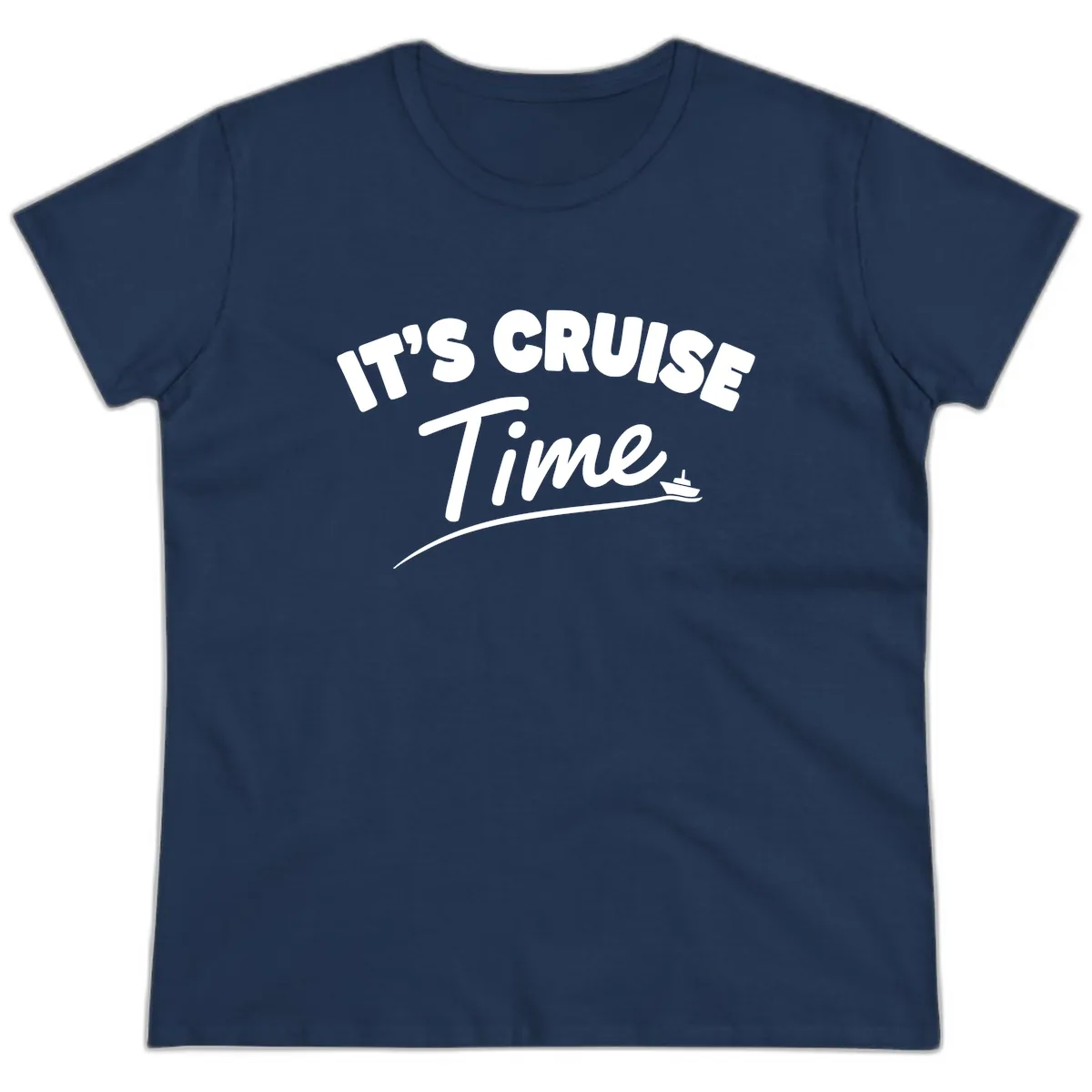 Its Cruise Time Celebration Ladies Tee in Navy