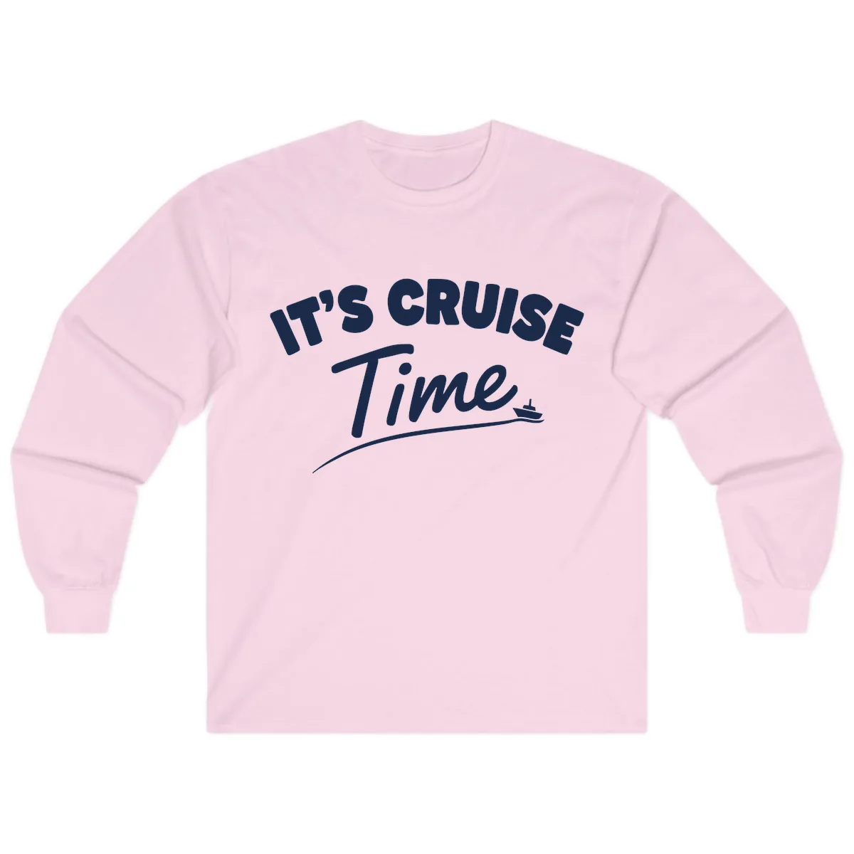 Its Cruise Time Celebration Long Sleeve in Light Pink