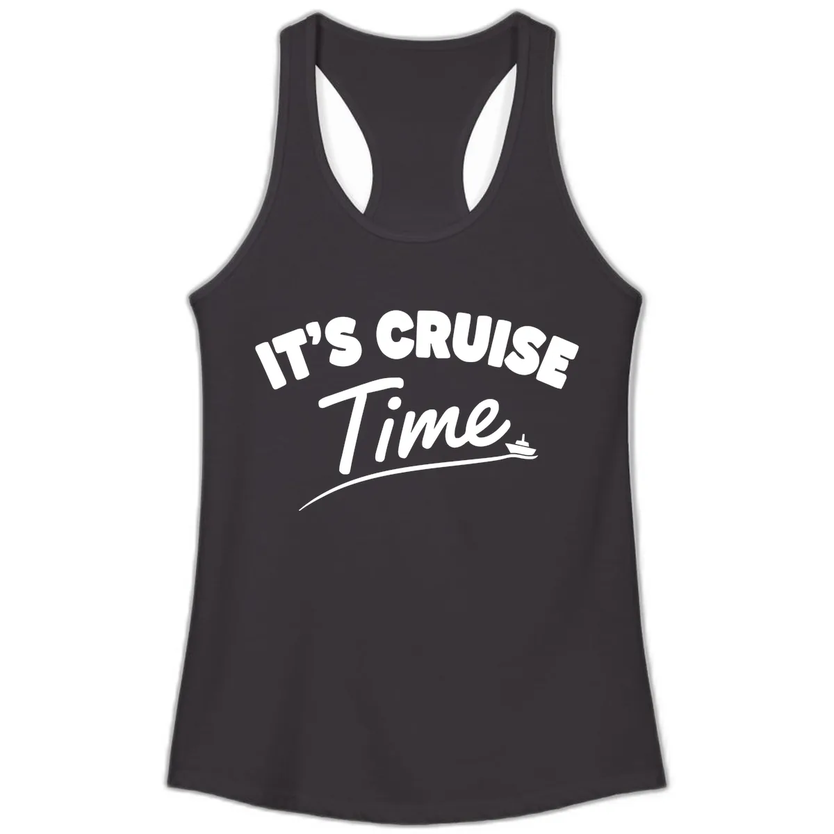 Its Cruise Time Celebration Ladies Tank in Black