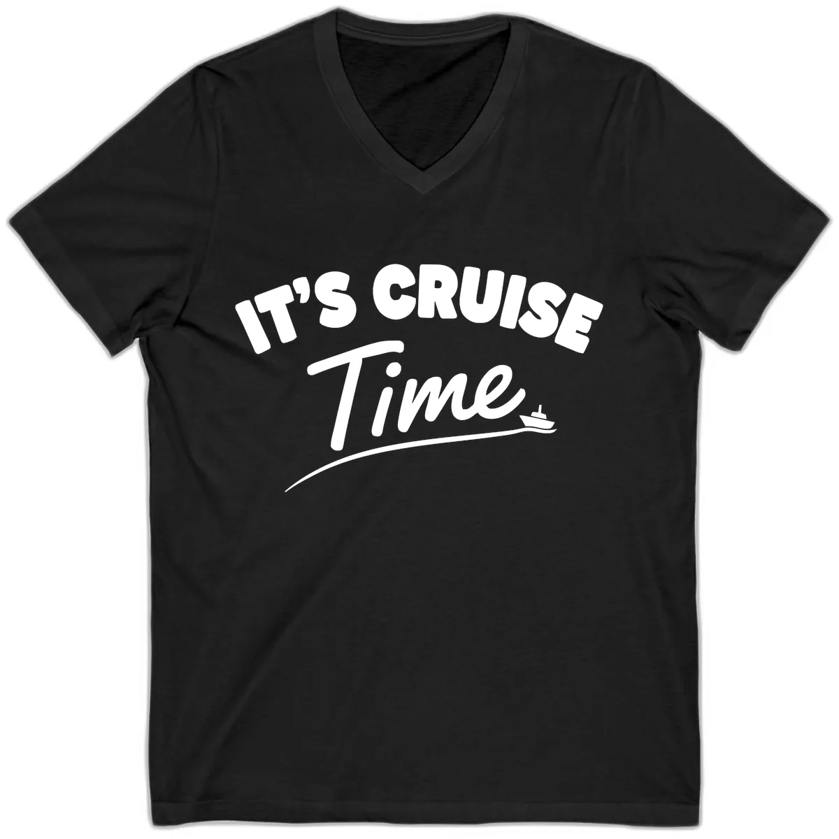 Its Cruise Time Celebration V-Neck in Black