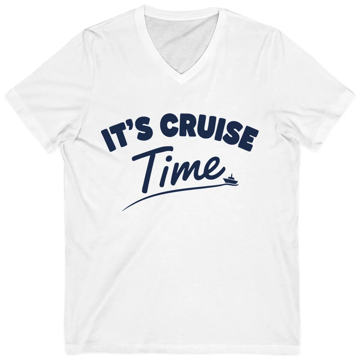 Its Cruise Time Celebration V-Neck in White
