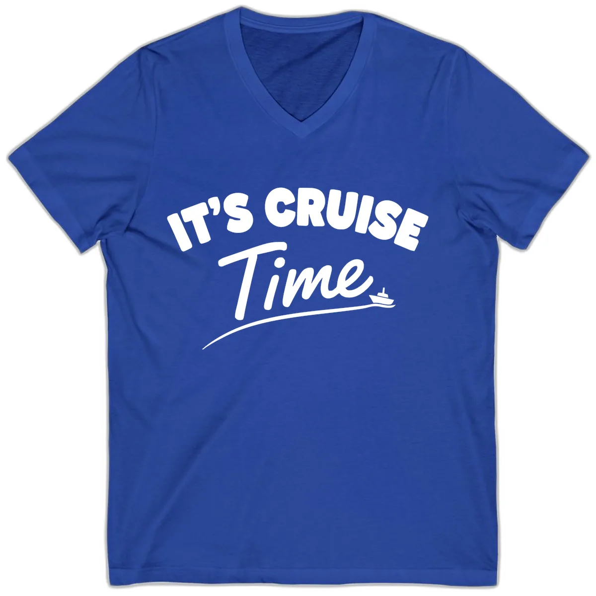 Its Cruise Time Celebration V-Neck in True Royal