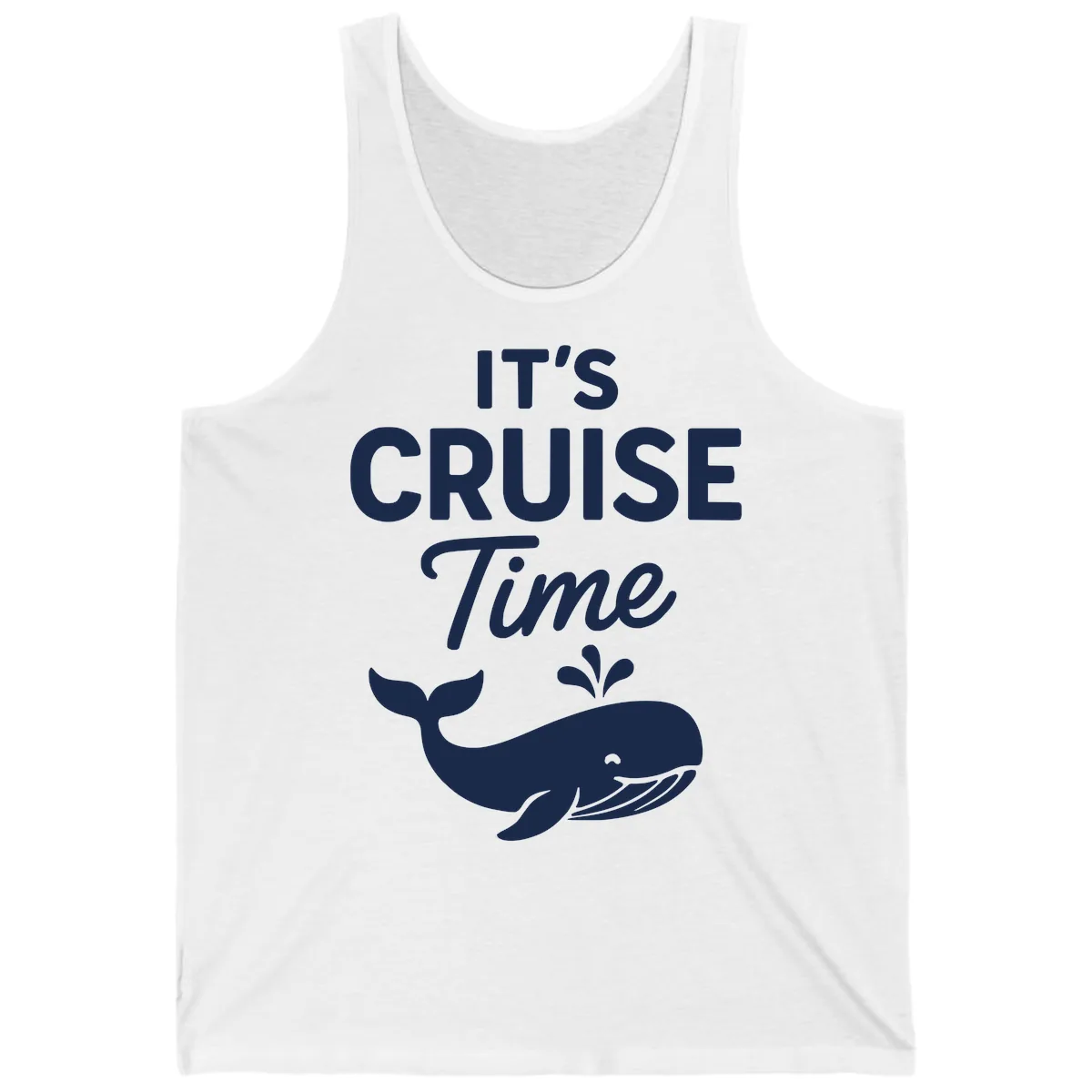 Its Cruise Time Whale Design Tank in White