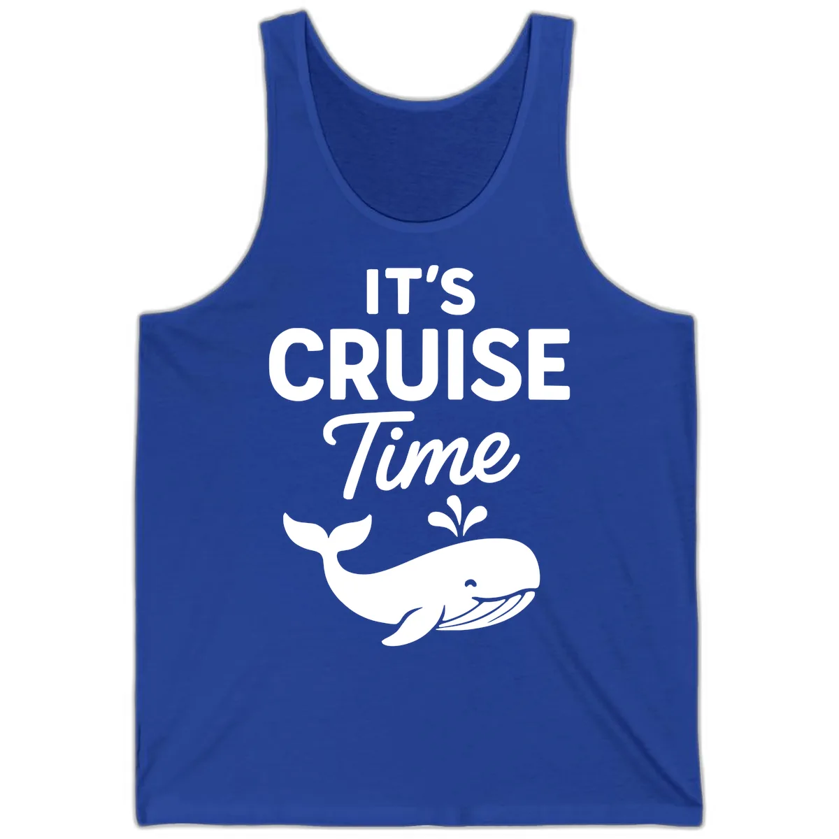 Its Cruise Time Whale Design Tank in True Royal