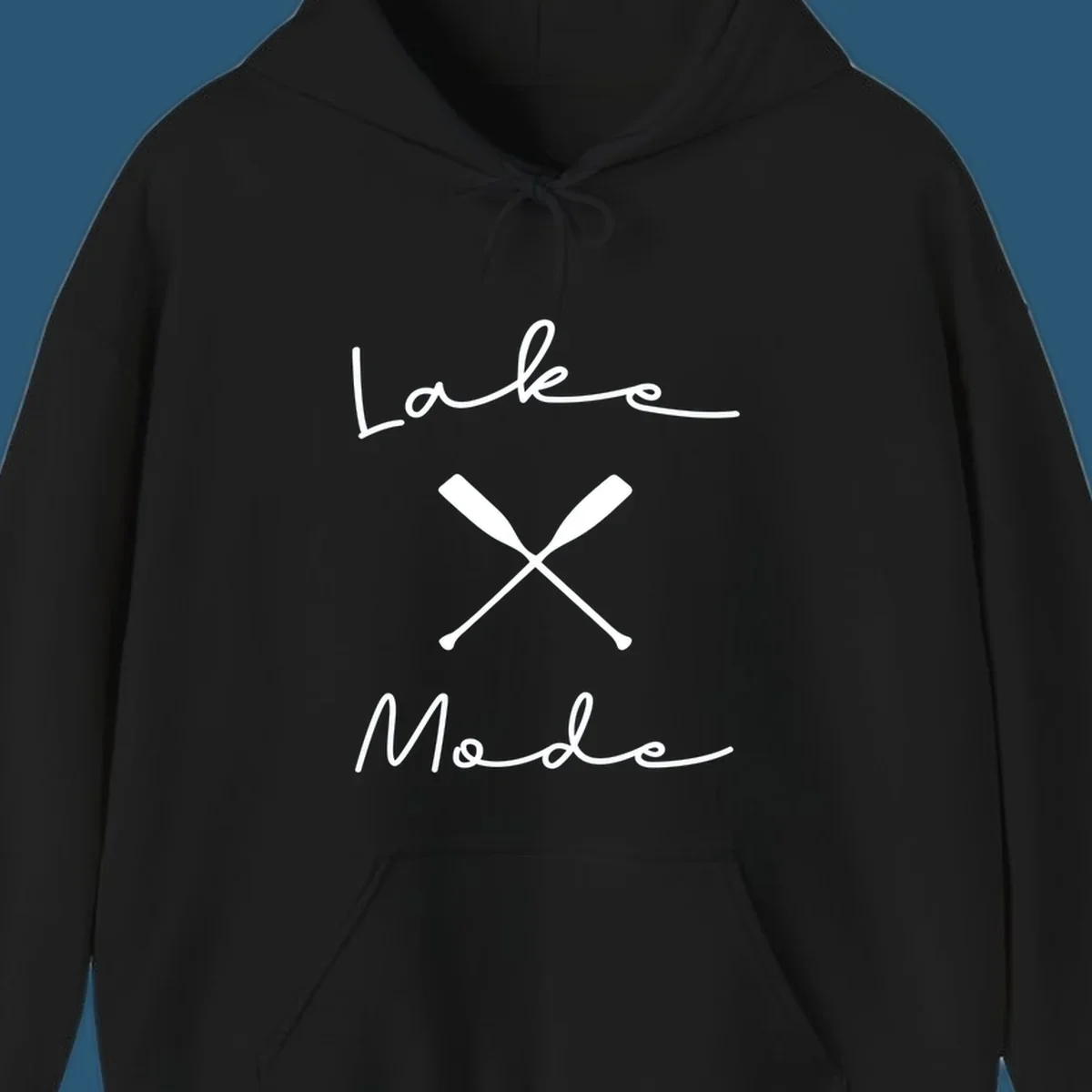 Lake Mode text with crossed oars illustration.