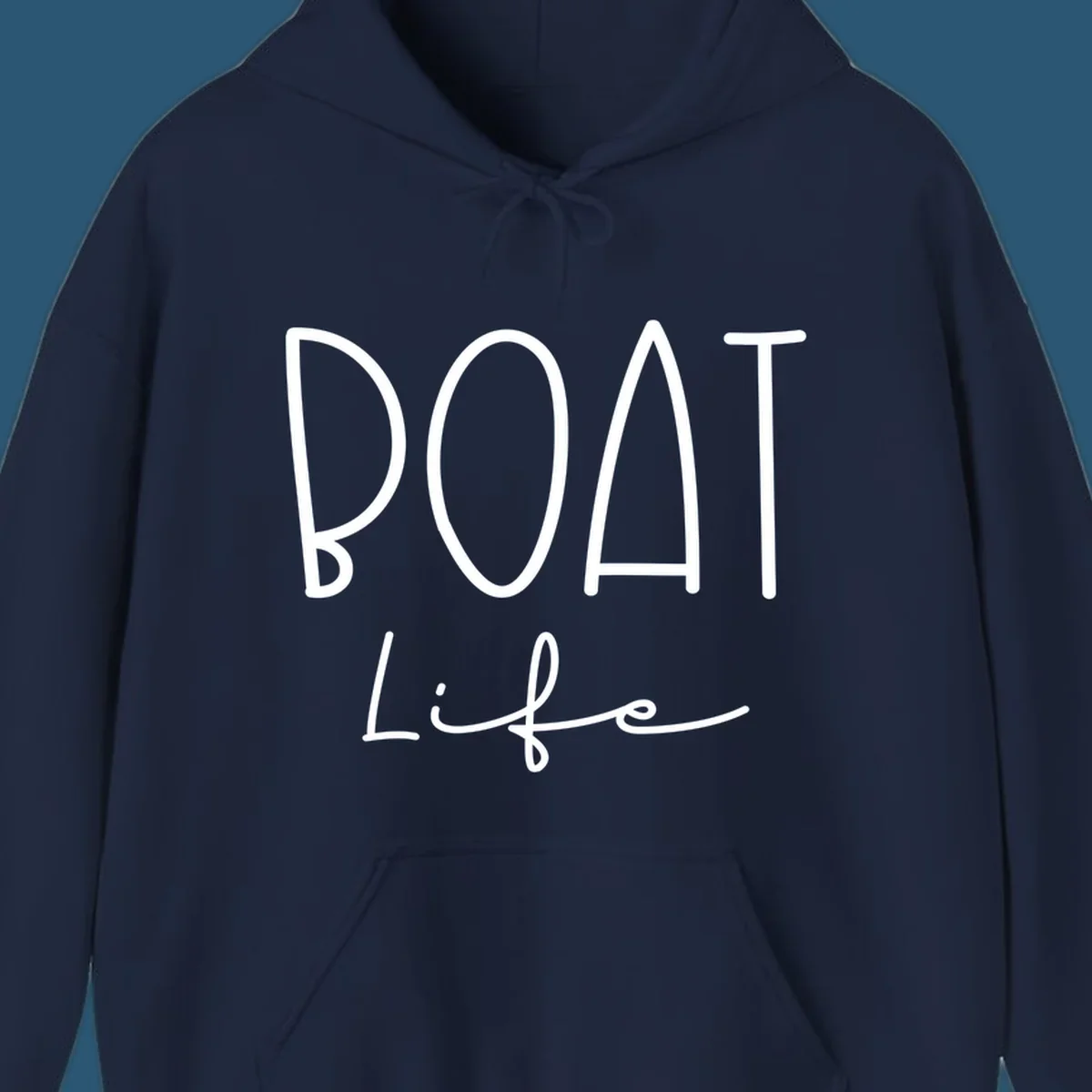 Boat Life typography design with bold 'BOAT' and script 'LIFE'.