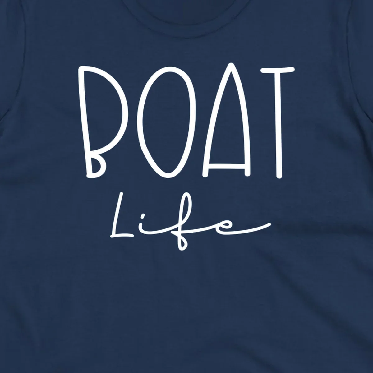 Boat Life typography design with bold 'BOAT' and script 'LIFE'.