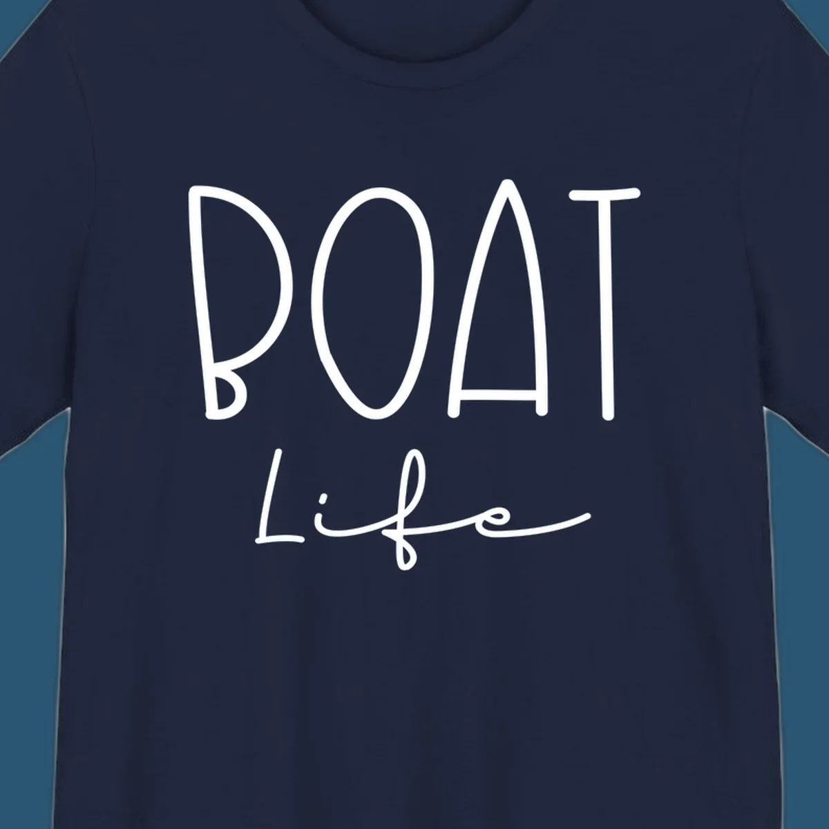 Boat Life typography design with bold 'BOAT' and script 'LIFE'.