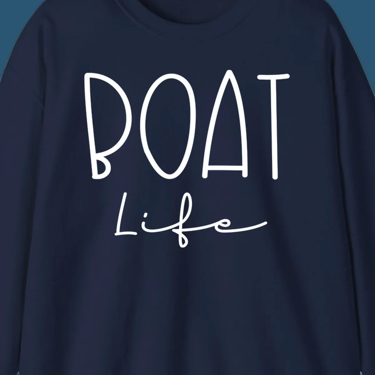 Boat Life typography design with bold 'BOAT' and script 'LIFE'.