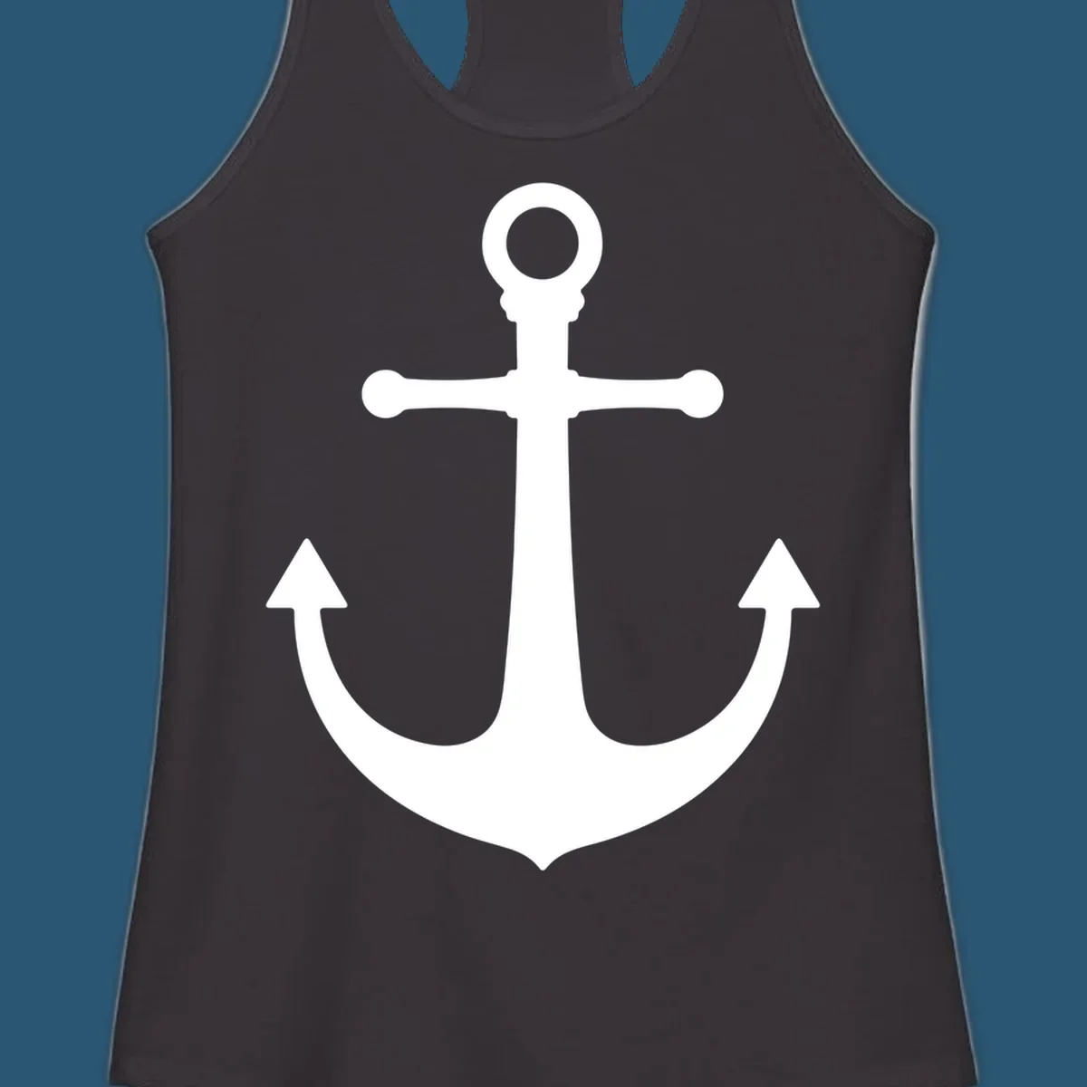 Navy blue anchor with 'Lake Life' text, a classic lake-life-anchor graphic.