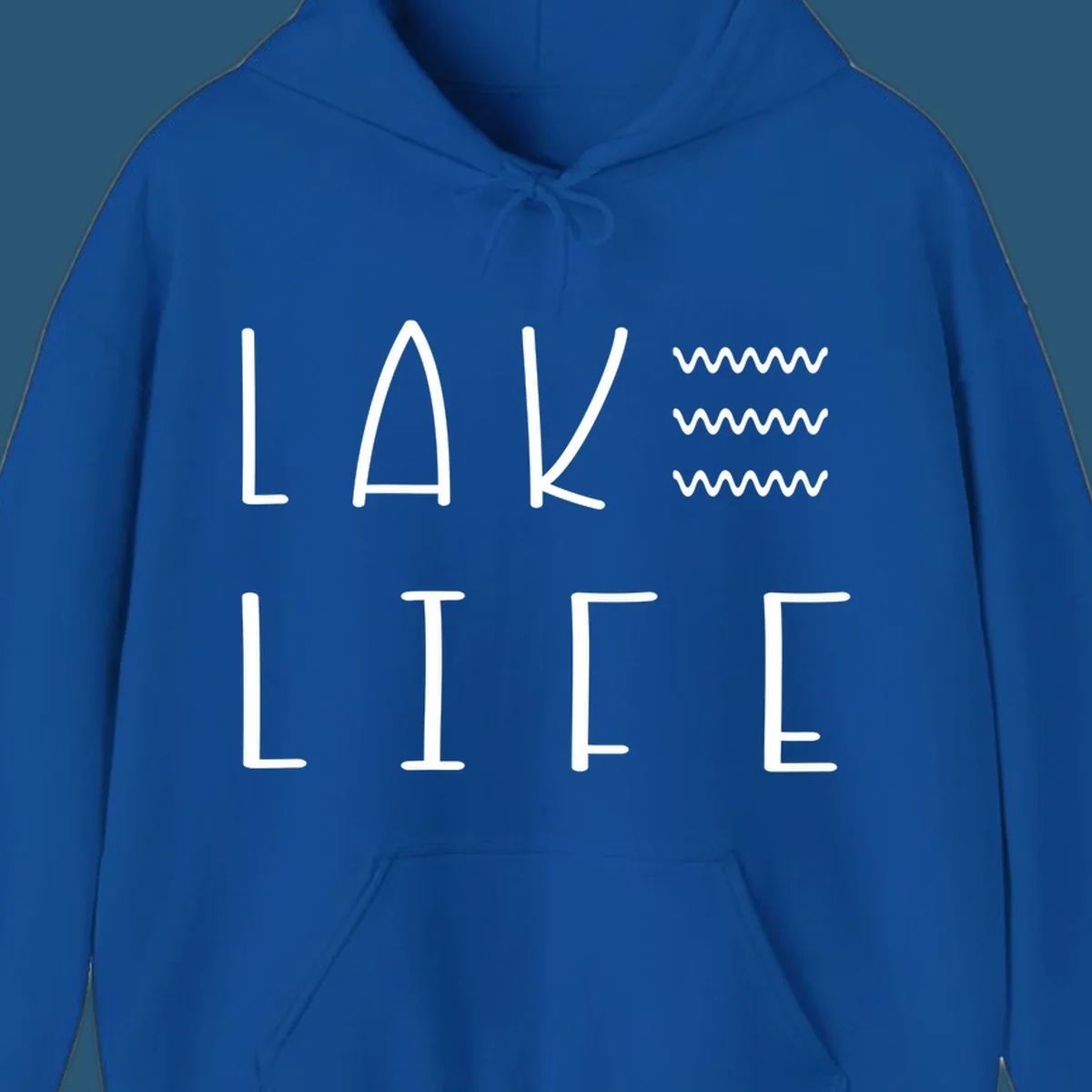 Lake Life text with wavy lines, lake-life-wavy-lines