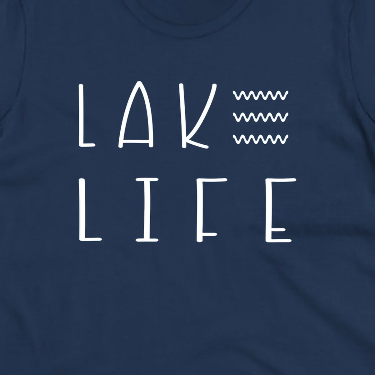 Lake Life text with wavy lines, lake-life-wavy-lines