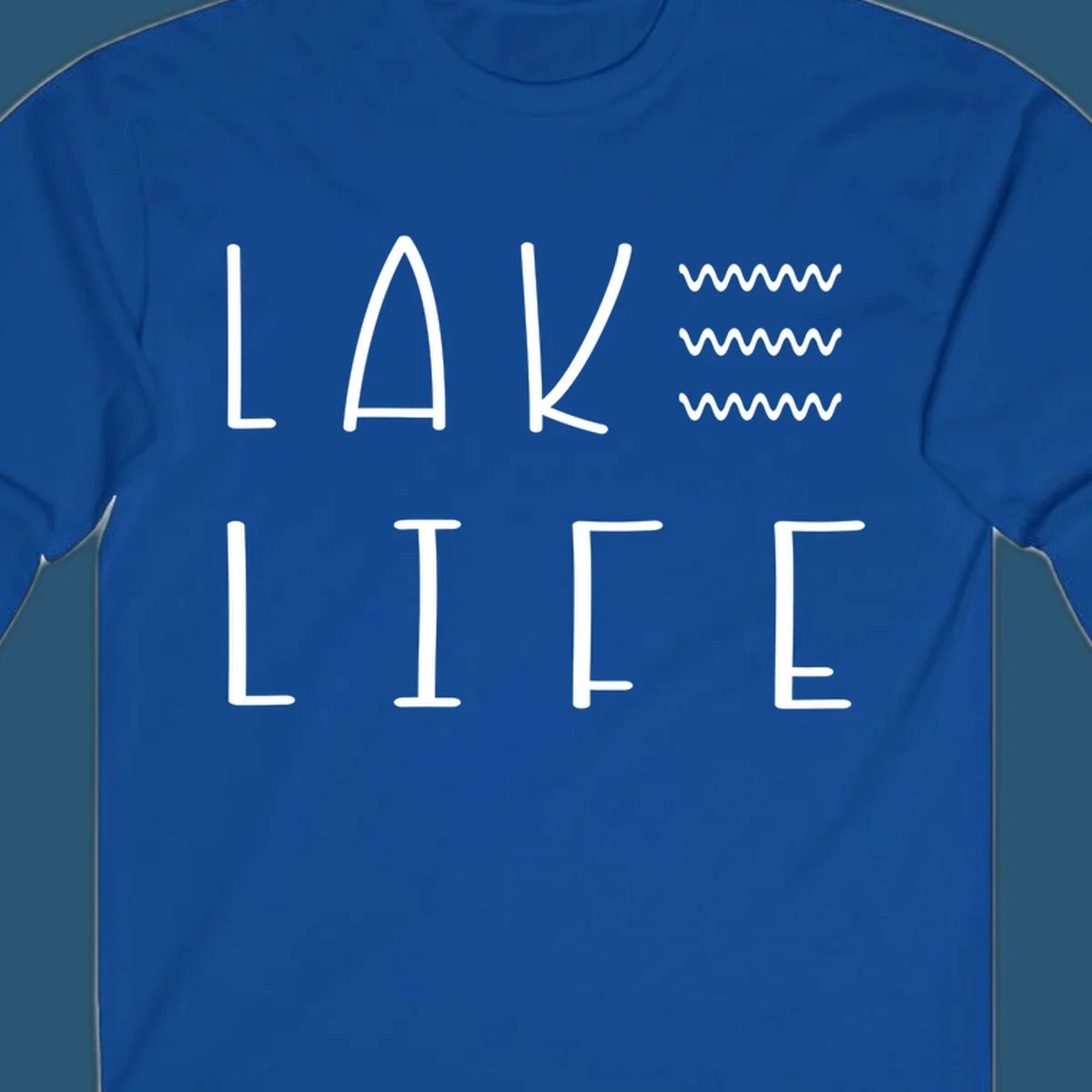 Lake Life text with wavy lines, lake-life-wavy-lines