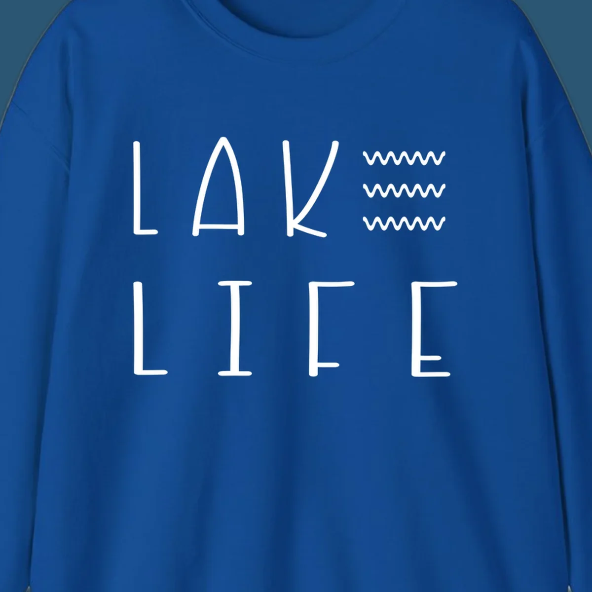 Lake Life text with wavy lines, lake-life-wavy-lines