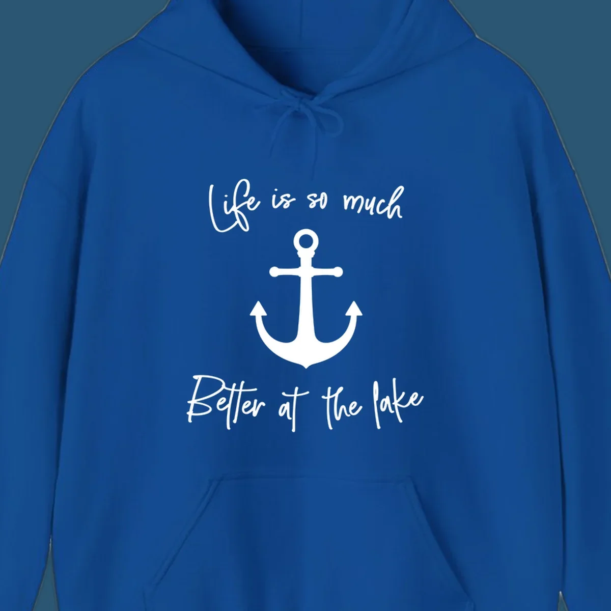 Life is Better at the Lake Anchor graphic with script text. lake life anchor