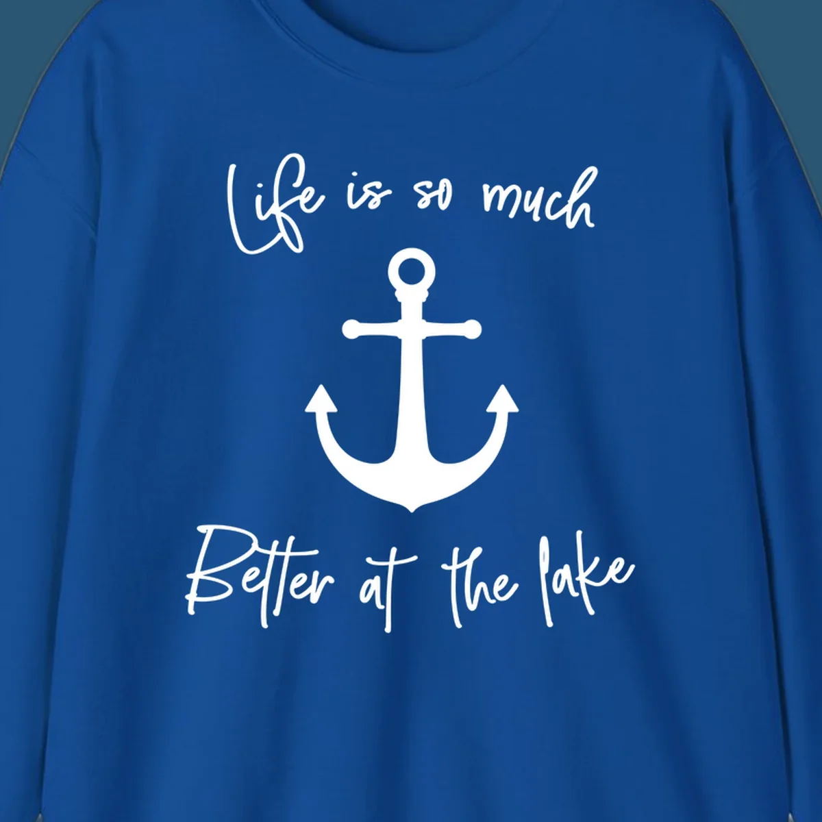 Life is Better at the Lake Anchor graphic with script text. lake life anchor