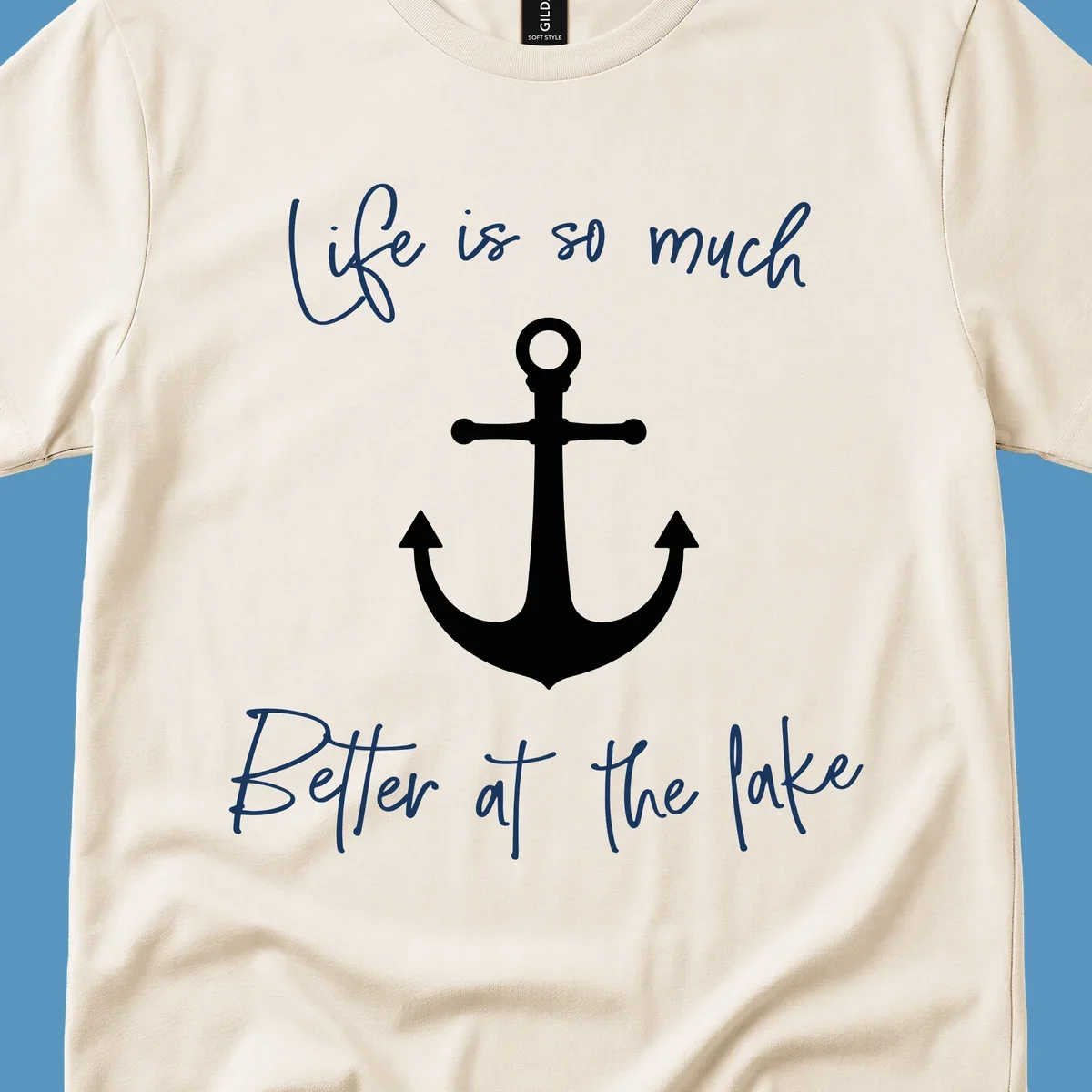 Life is Better at the Lake Anchor graphic with script text. lake life anchor