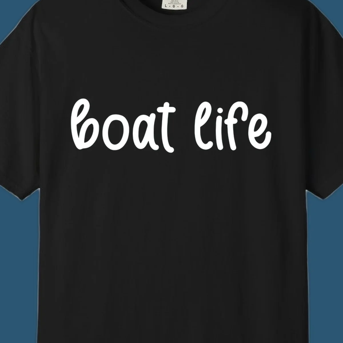 Boat Life text in a flowing script font.