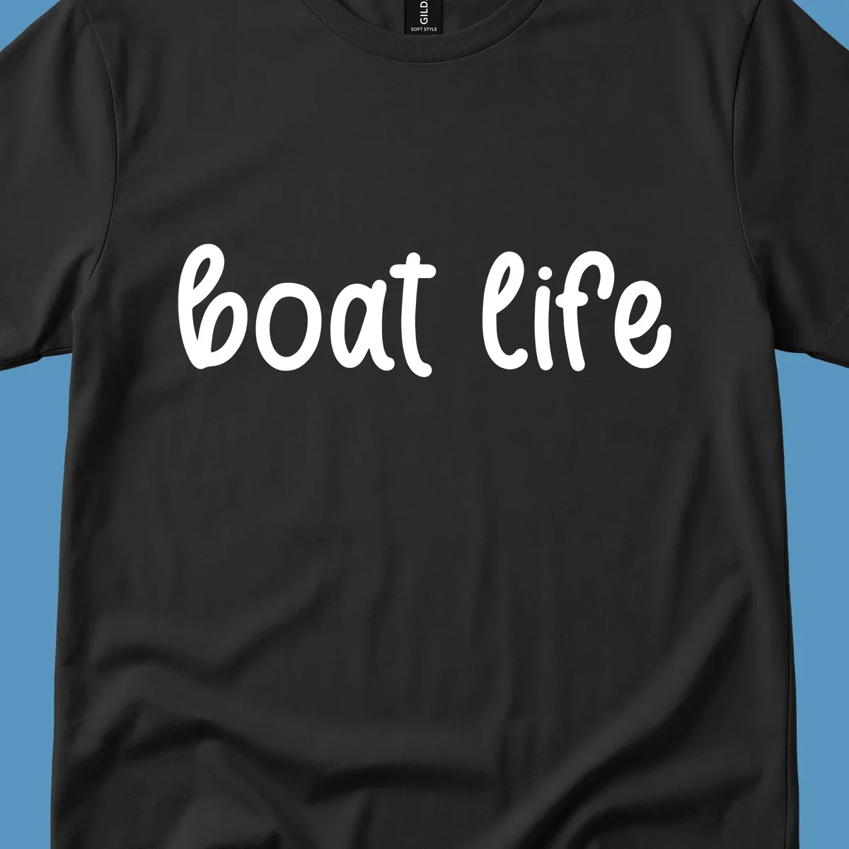 Boat Life text in a flowing script font.