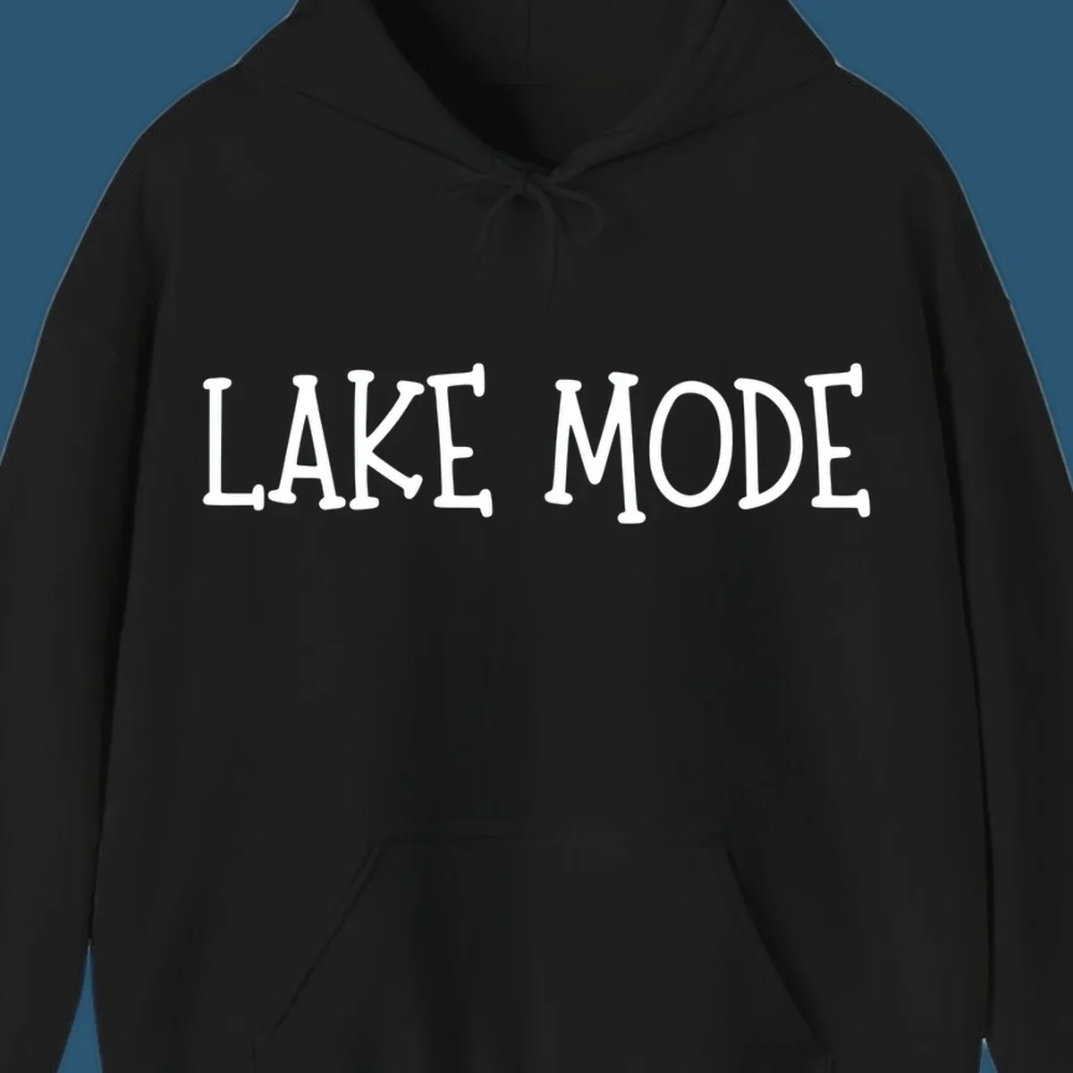 Lake Mode text design in bold white font.