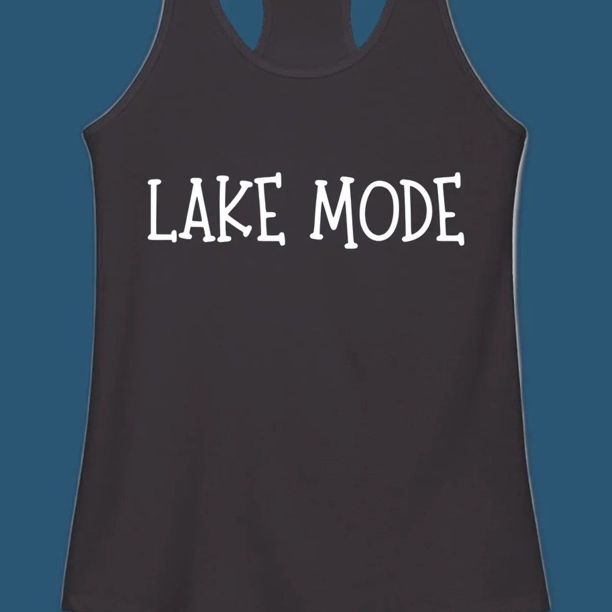 Lake Mode text design in bold white font.
