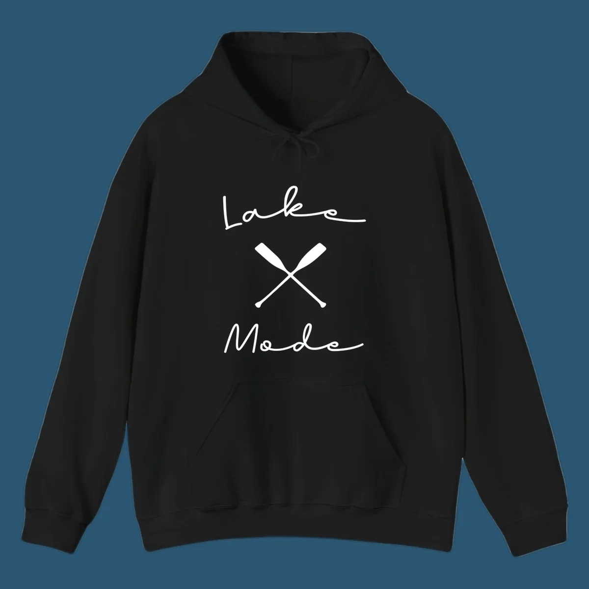 Lake Mode text with crossed oars illustration.