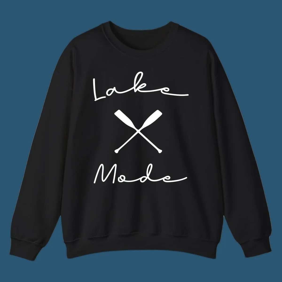 Lake Mode text with crossed oars illustration.