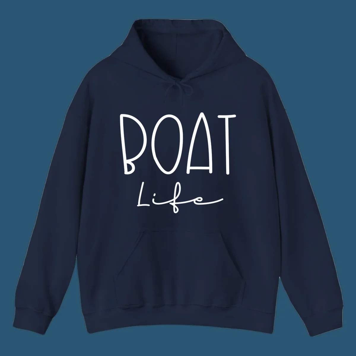 Boat Life typography design with bold 'BOAT' and script 'LIFE'.