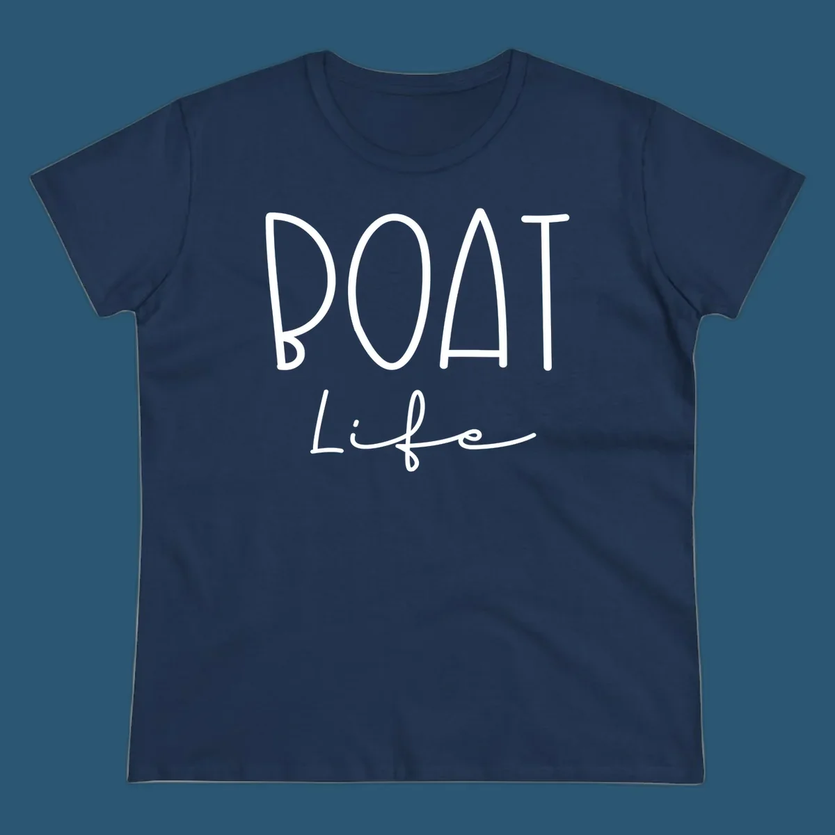 Boat Life typography design with bold 'BOAT' and script 'LIFE'.
