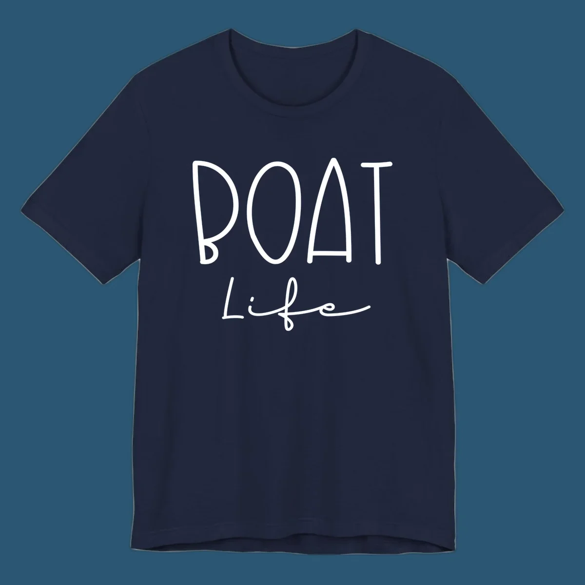 Boat Life typography design with bold 'BOAT' and script 'LIFE'.