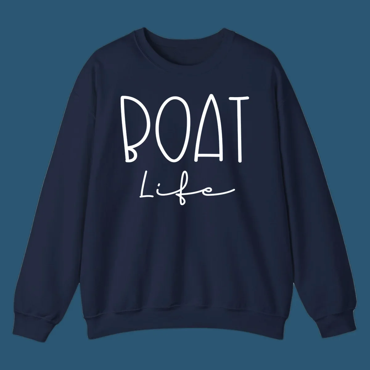 Boat Life typography design with bold 'BOAT' and script 'LIFE'.