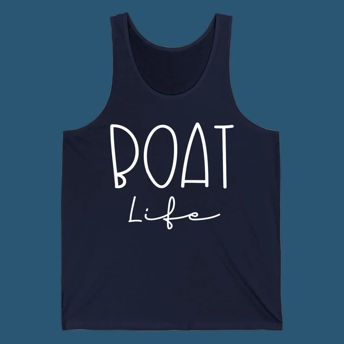Boat Life typography design with bold 'BOAT' and script 'LIFE'.