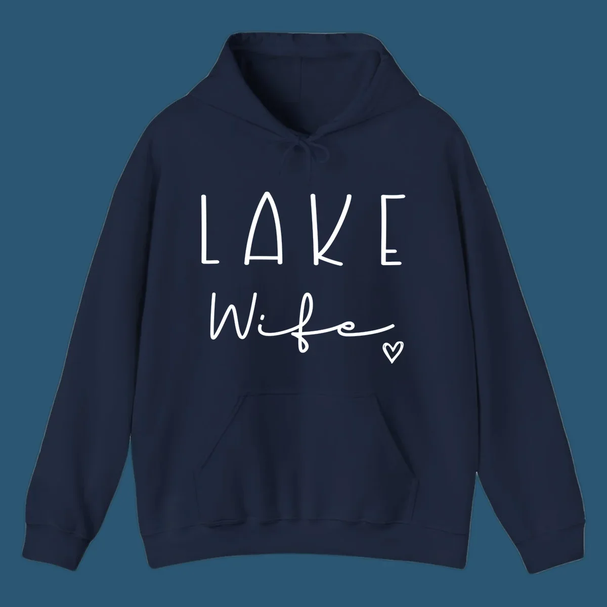 Lake Wife design with "LAKE" in block letters and "Wife" in script, plus a heart icon.