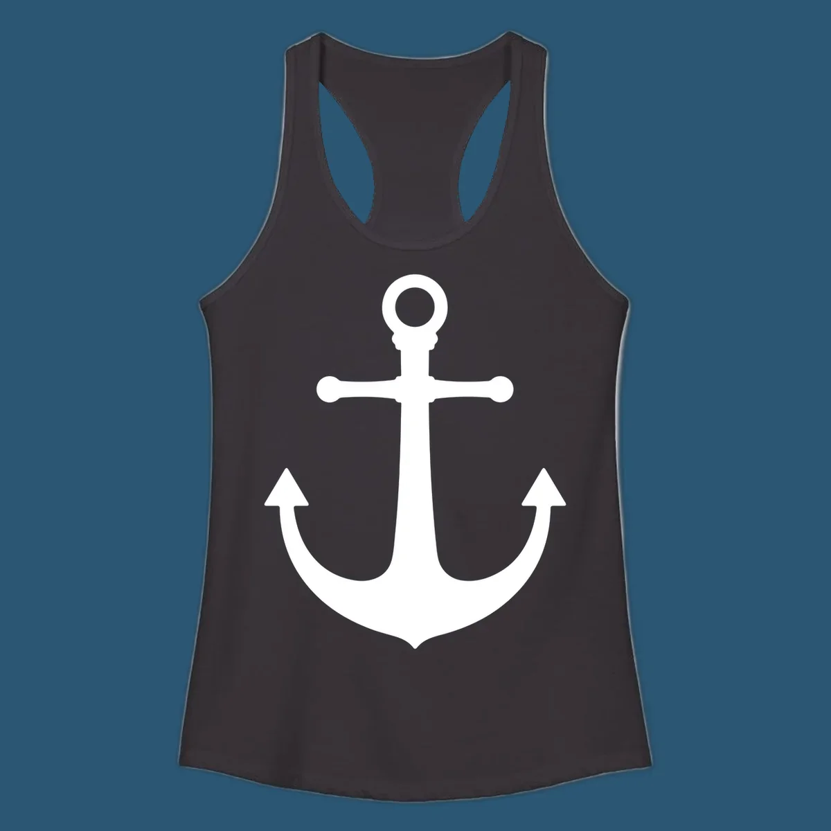 Navy blue anchor with 'Lake Life' text, a classic lake-life-anchor graphic.