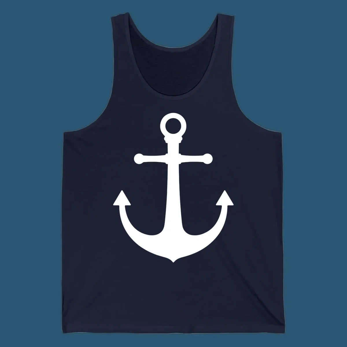 Navy blue anchor with 'Lake Life' text, a classic lake-life-anchor graphic.