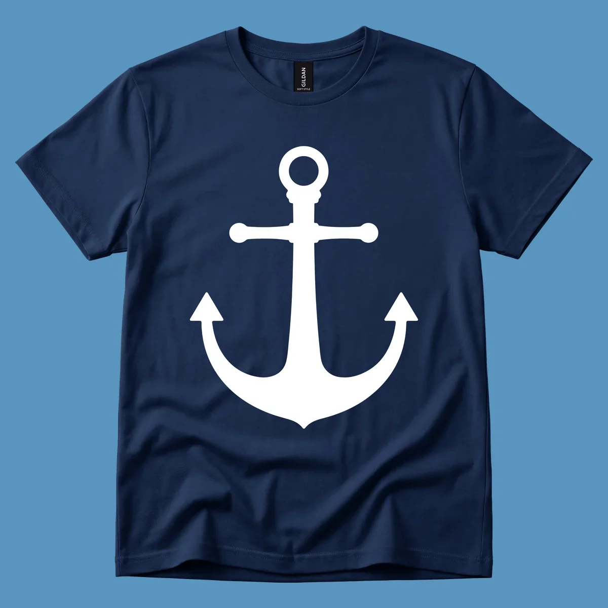 Navy blue anchor with 'Lake Life' text, a classic lake-life-anchor graphic.
