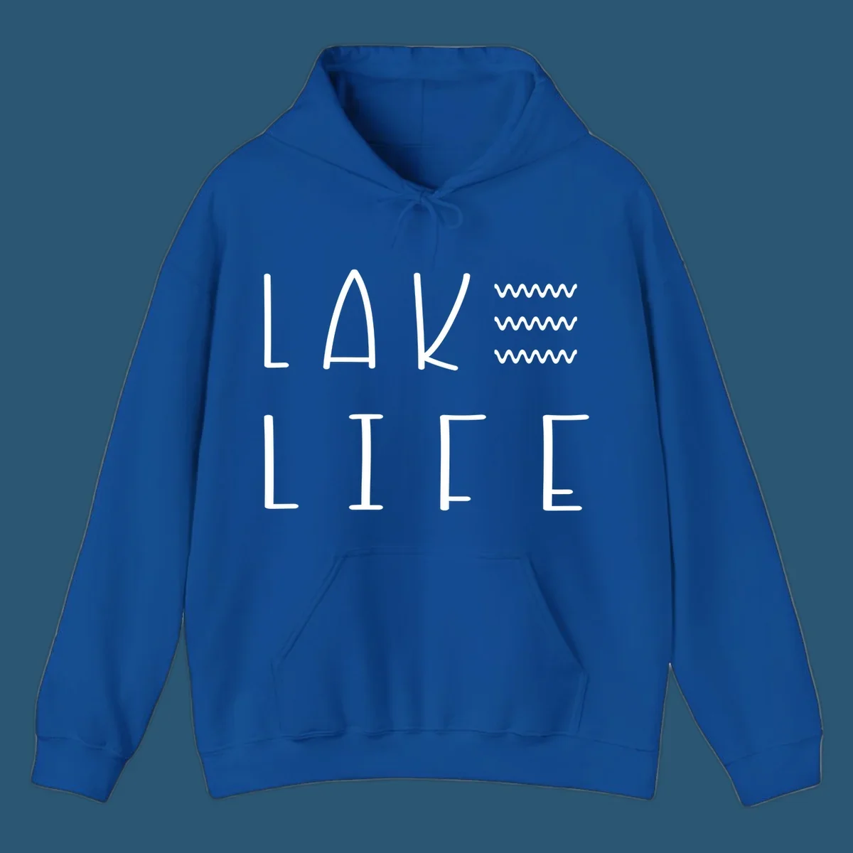 Lake Life text with wavy lines, lake-life-wavy-lines