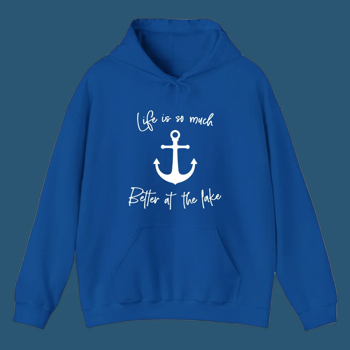 Life is Better at the Lake Anchor graphic with script text. lake life anchor