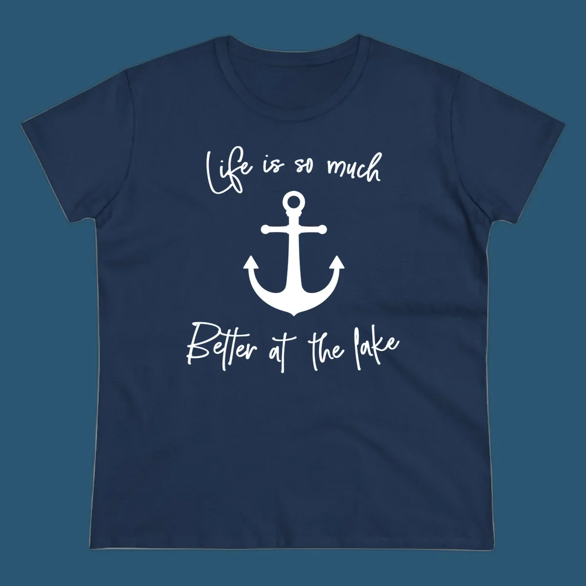 Life is Better at the Lake Anchor graphic with script text. lake life anchor