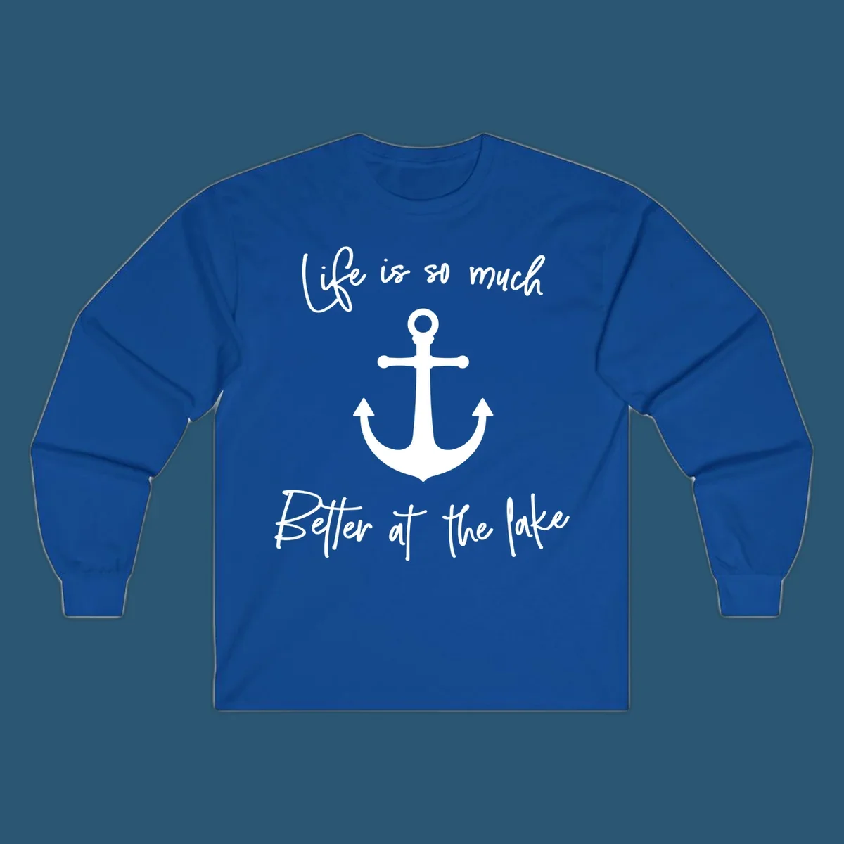 Life is Better at the Lake Anchor graphic with script text. lake life anchor