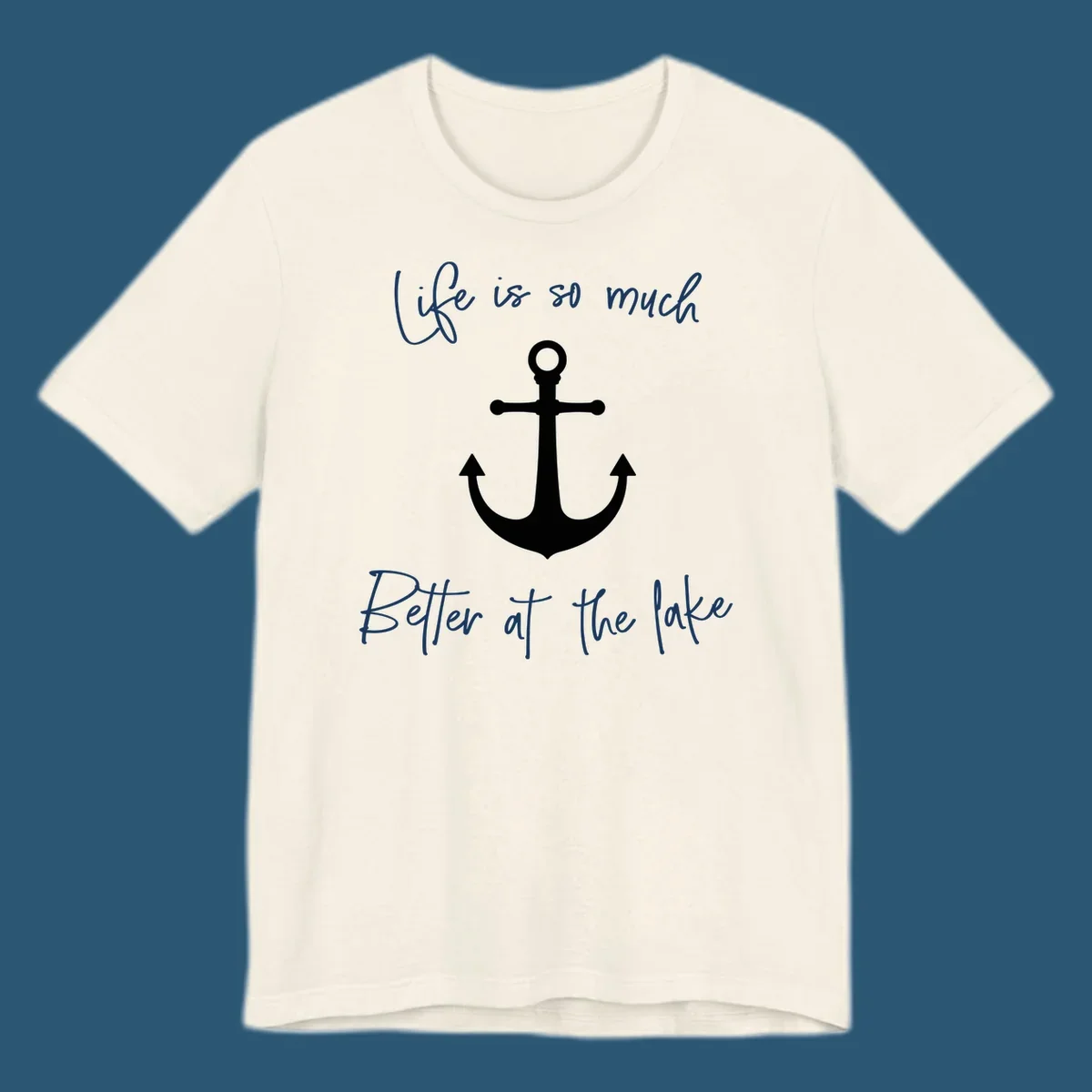 Life is Better at the Lake Anchor graphic with script text. lake life anchor