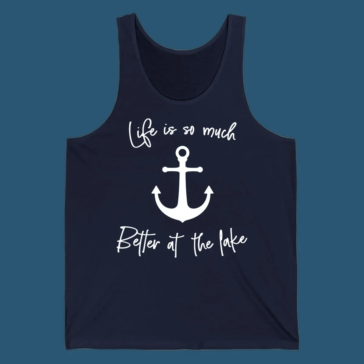 Life is Better at the Lake Anchor graphic with script text. lake life anchor