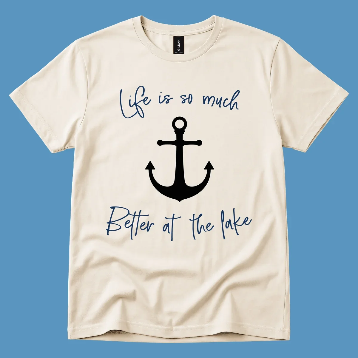 Life is Better at the Lake Anchor graphic with script text. lake life anchor
