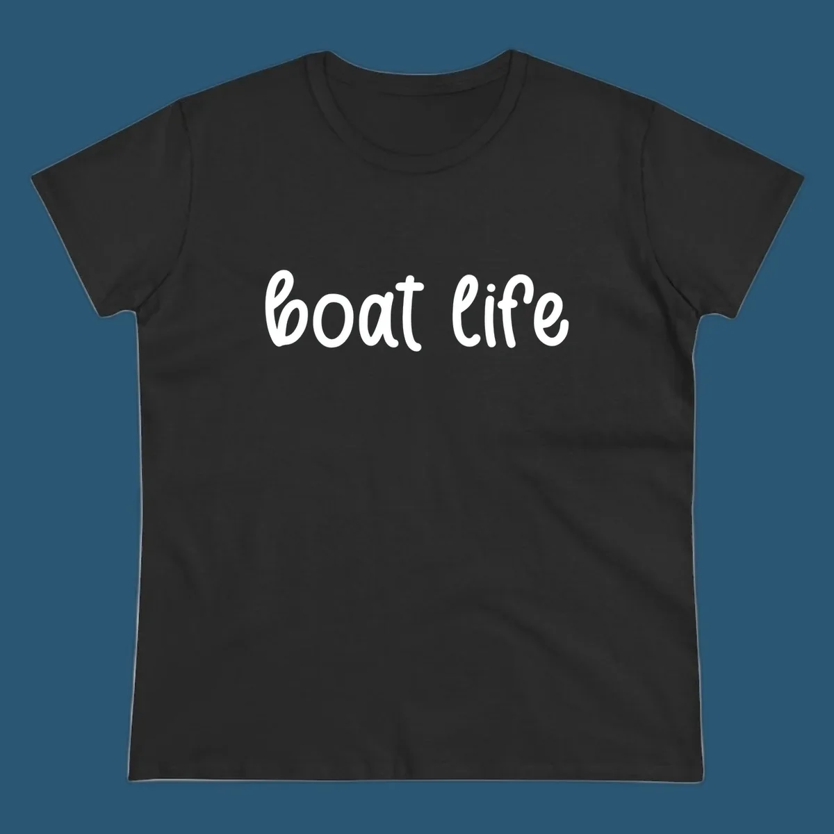 Boat Life text in a flowing script font.