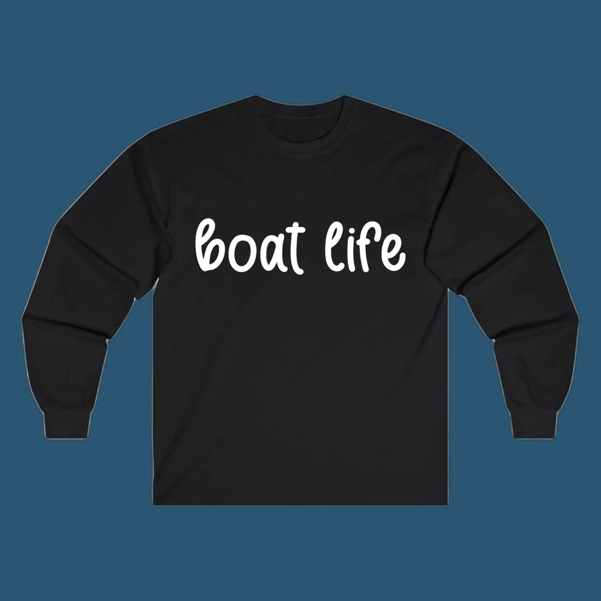 Boat Life text in a flowing script font.