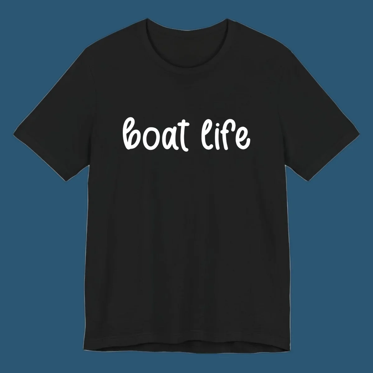 Boat Life text in a flowing script font.