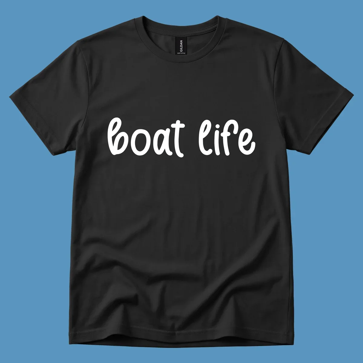 Boat Life text in a flowing script font.