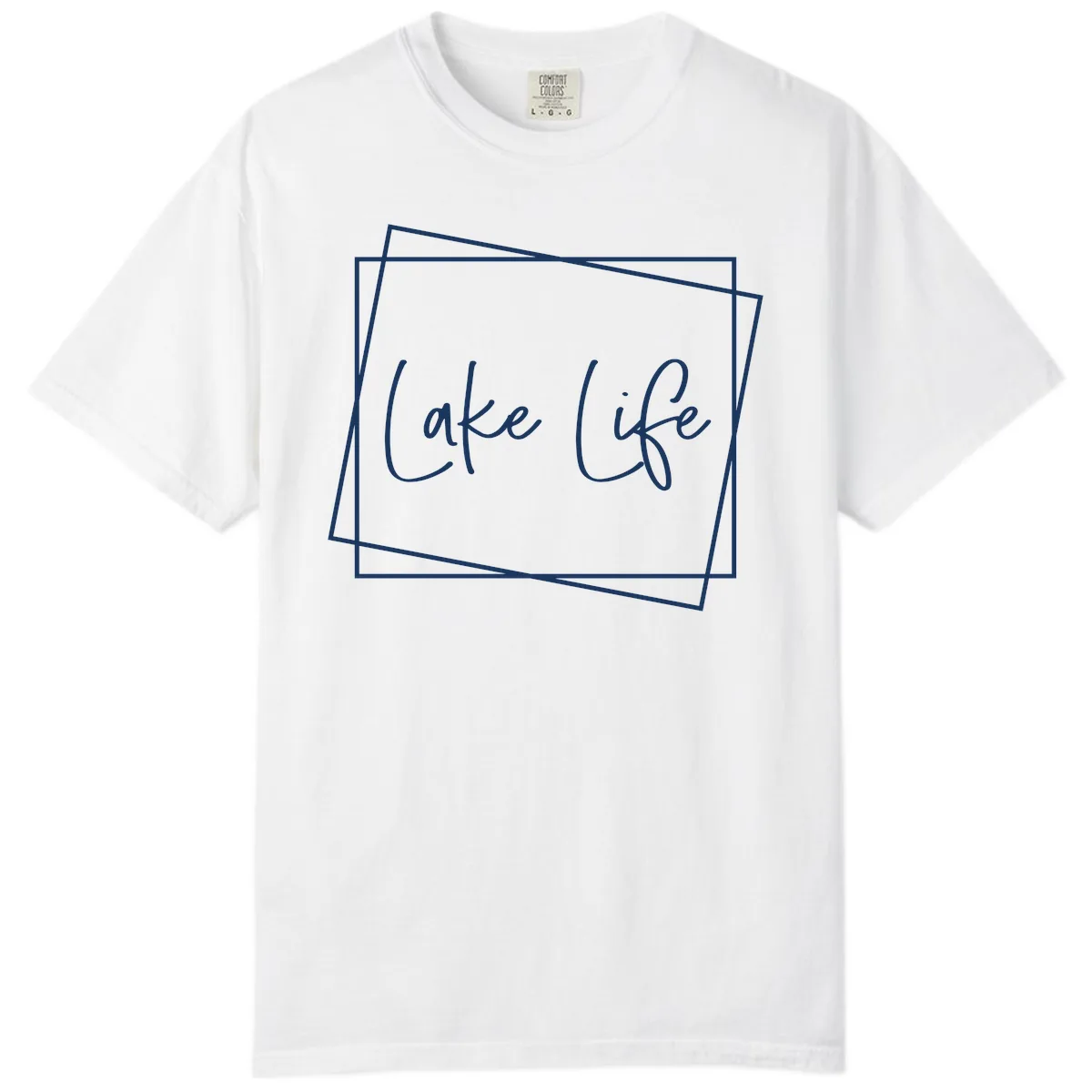 Lake Life Script Design Comfort Color in White