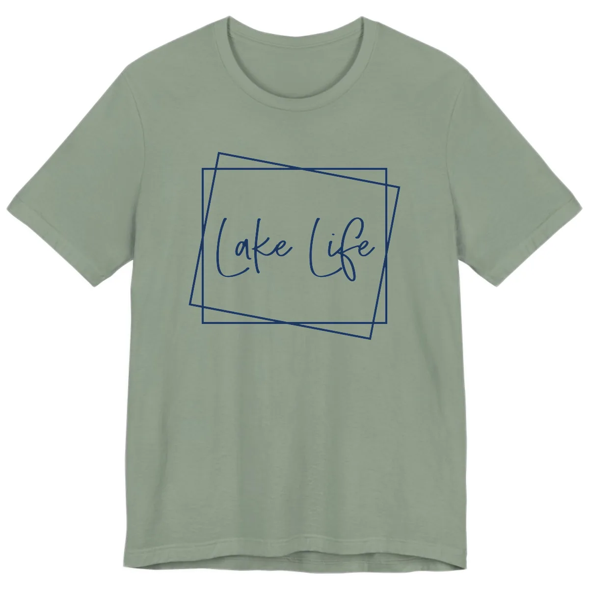 Lake Life Script Design Premium T-Shirt in Sage